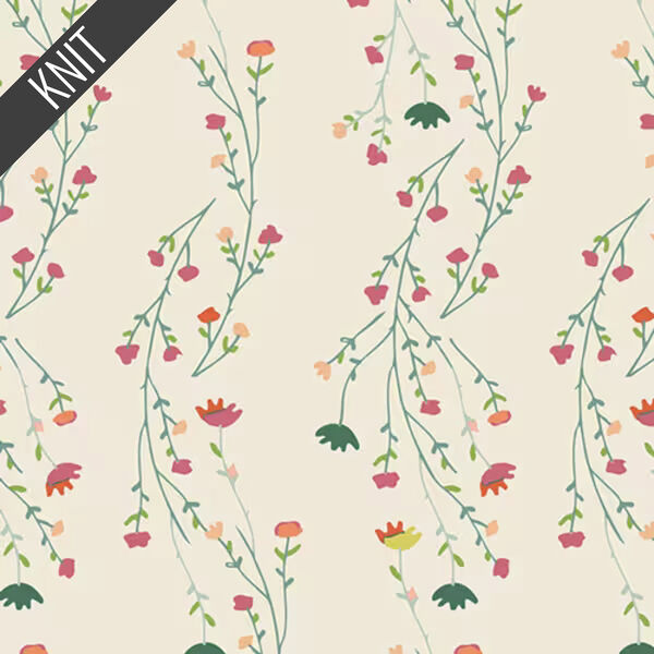 Climbing Posies Knit in Pale