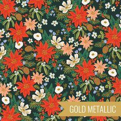 Poinsettia Bouquet in Evergreen Metallic
