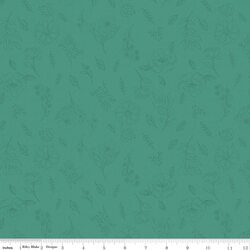Sketch Floral in Teal