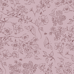 Sketched Garden in Wisteria