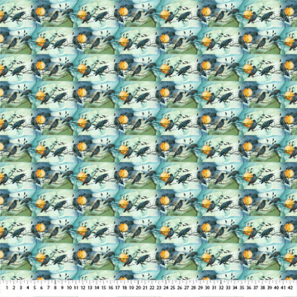 Border Stripe in Teal Multi