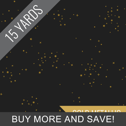 Freckles in Midnight Dream Metallic - 15 Yard Bolt