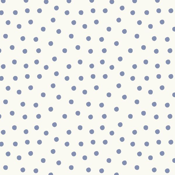 Tossed Polka Dot in Twilight Blue on Cream