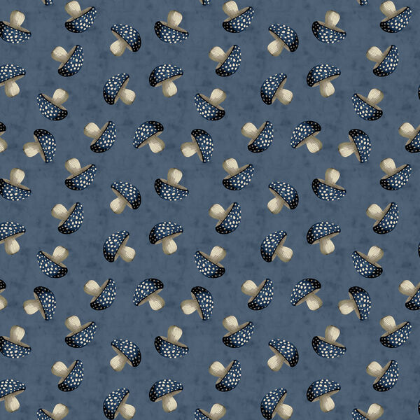 Small Mushrooms in Denim