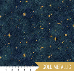 Celestial Stars in Navy Shimmer