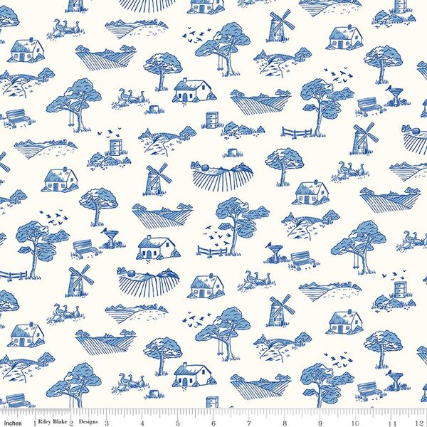 Toile in Blue