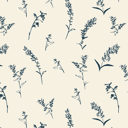 Season Change in Evening Blue on Porcelain