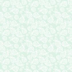Little Tea Roses in Mist Green