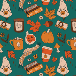 An October Day in Teal