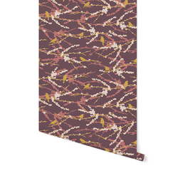 Aviary Sparrows in Plum