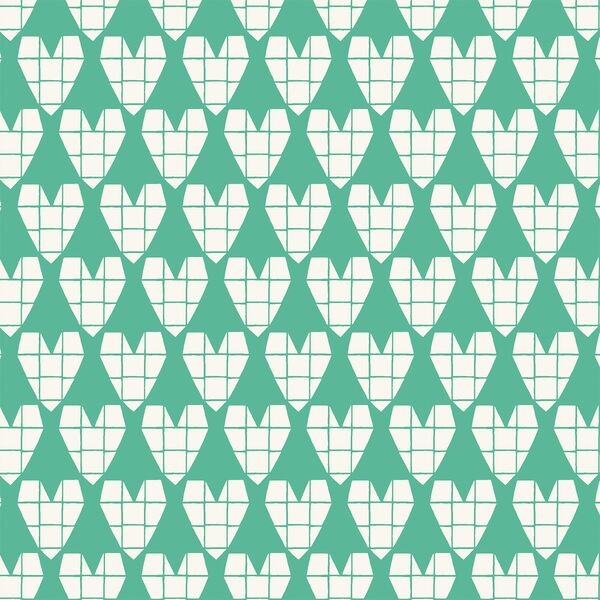 Origami Heart in Jade Green