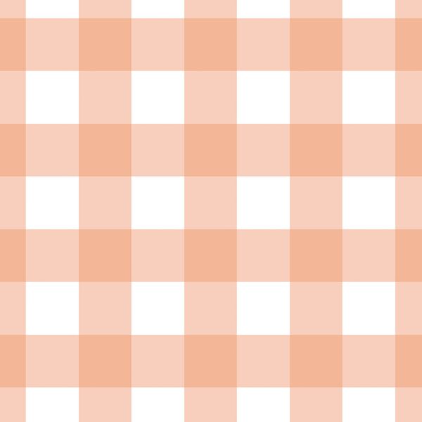 Large Gingham in Deep Peach