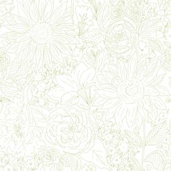 Paperie in Lime Green on White