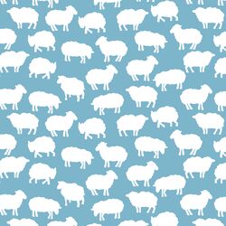 Sheep Silhouette in Surf