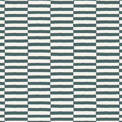 Wide Checker Stripe in Teal Blue