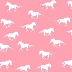 Horse Silhouette in Rose Pink
