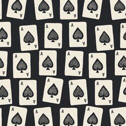 Ace of Spades in Dark Charcoal Gray