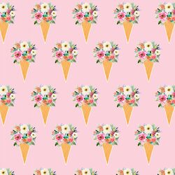 Floral Cone in Bubble Gum