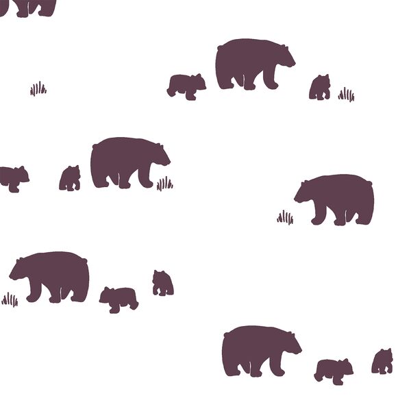 Bear Silhouette in Raisin