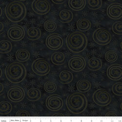 Stars And Swirls in Black