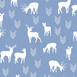 Deer Silhouette in Cornflower