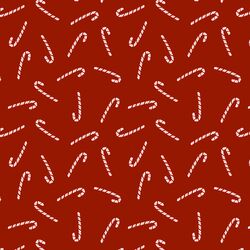 Tossed Candy Canes in Cranberry