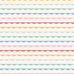 Ruffle Stripe in Rainbow