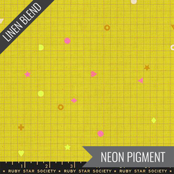 Power Grid Linen in Citron Neon