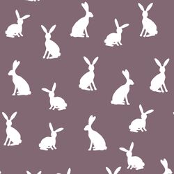 Cottontail Silhouette in Mulberry