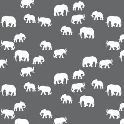 Elephant Silhouette in Charcoal
