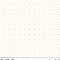 Bee Cross Stitch in Coral on Cloud