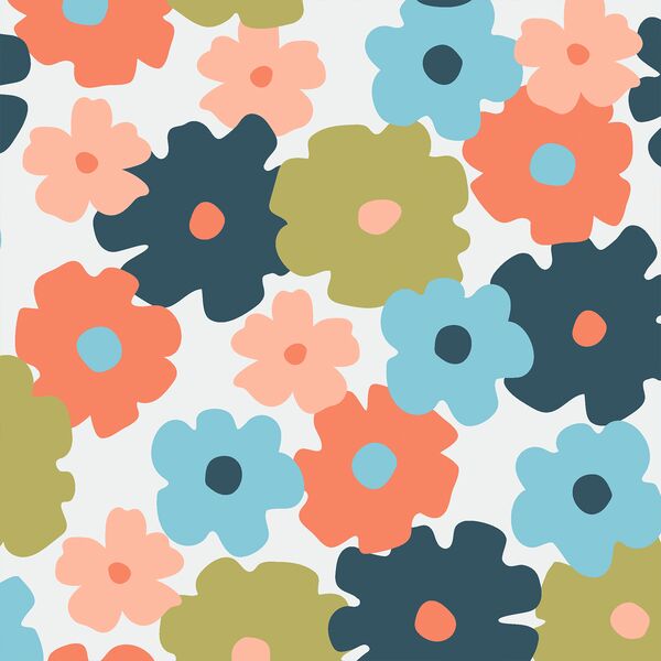 Large Mod Floral in Bright