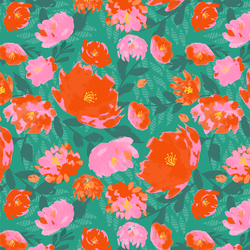 Blooming Summer in Parrot Green