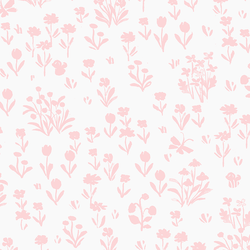 Large Garden Silhouette in Blossom Pink on Cloud