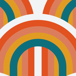 Large Retro Arches in Rainbow
