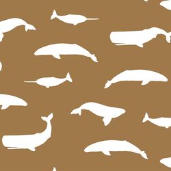 Whale Silhouette in Ochre