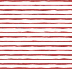 Artisan Stripe in Geranium on White