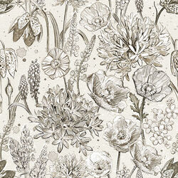 Packed Floral in Cream