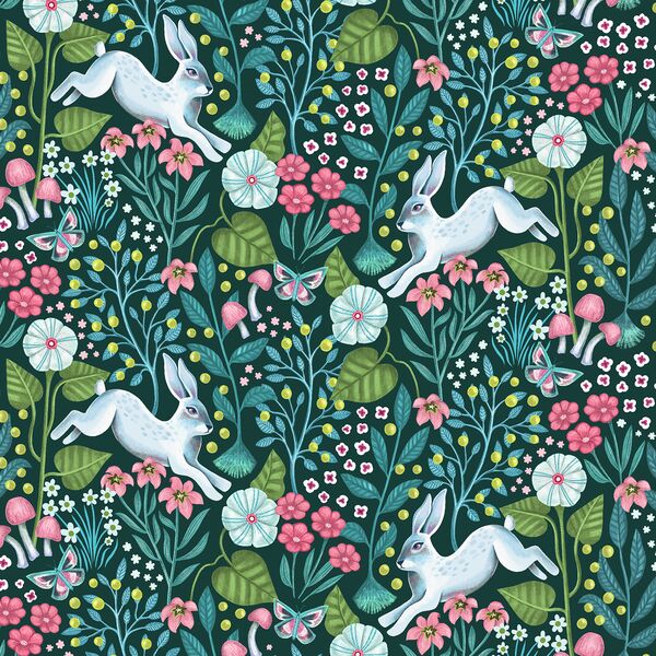 Leaping Rabbits in Spring