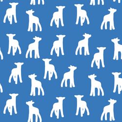 Lamb Silhouette in Cerulean