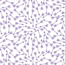 Arrows in Amethyst on White
