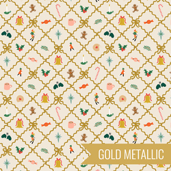 Holiday Charm in Cream Metallic