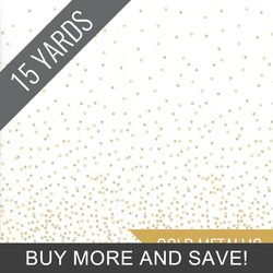 Ombre Confetti Metallic in Off White - 15 Yard Bolt