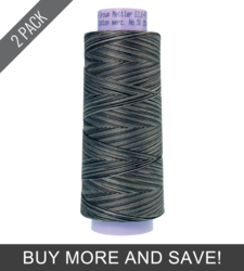 Charcoal (9090-9861) - Silk Finish Cotton Multi 50wt - 1500 Yards (2 Pack)