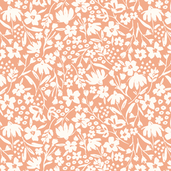 Spring Silhouette in Ivory on Coral Sands