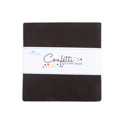 Confetti Cotton 5" Square Pack in Licorice