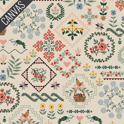 Heritage Sampler Canvas in Linen