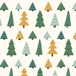 Merry Trees in Cream