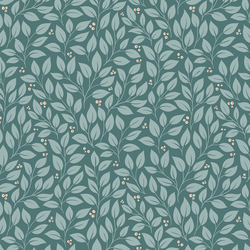 Leaves in Teal