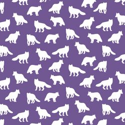Little Fox Silhouette in Ultra Violet